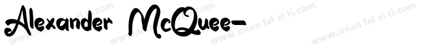 Alexander McQuee字体转换